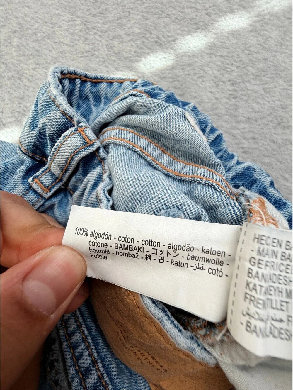 Zara Girls Wide Leg Jeans Size 11-12 Light Wash Blue Denim Youth